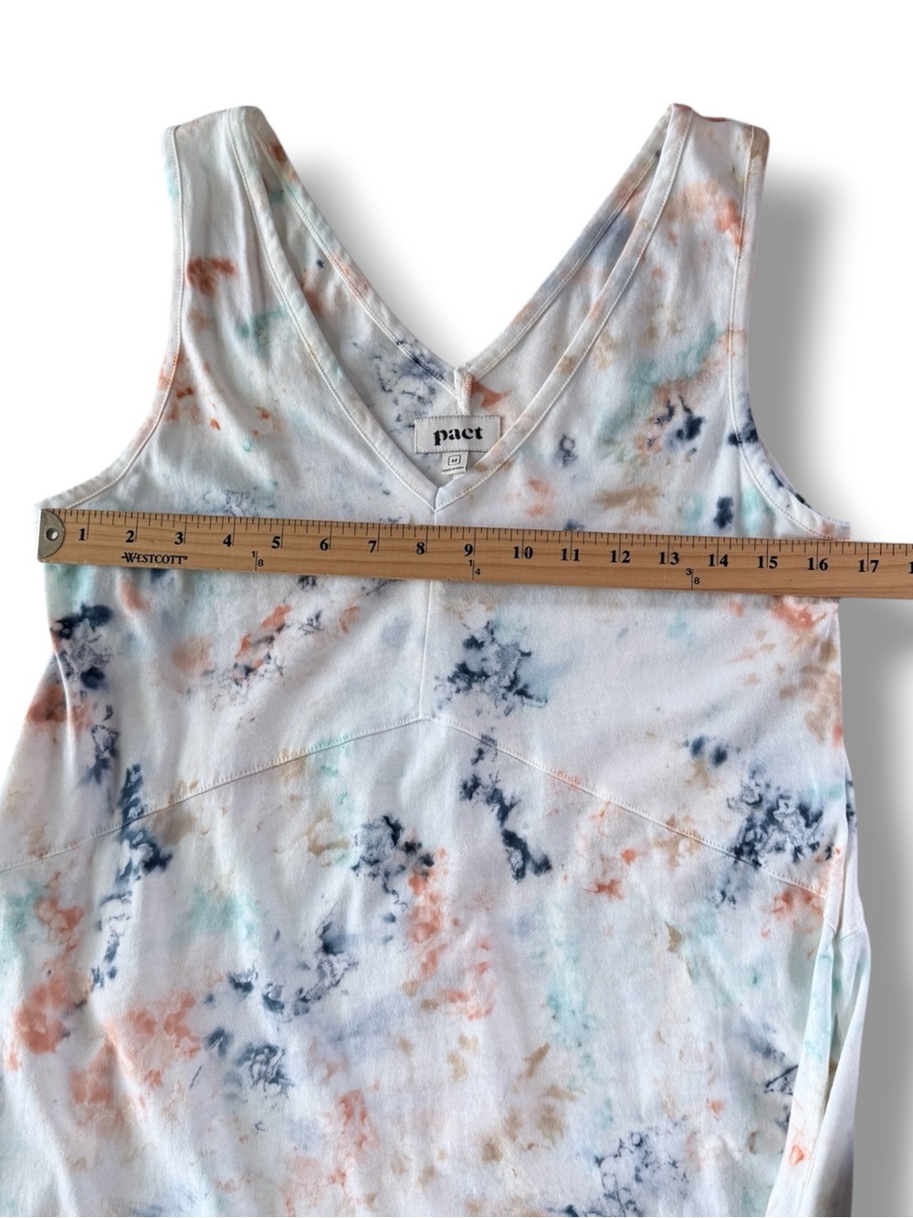Pact Blue Ice Dye Vintage Tie-Dye Midi Dress Size Medium - Picture 6 of 9